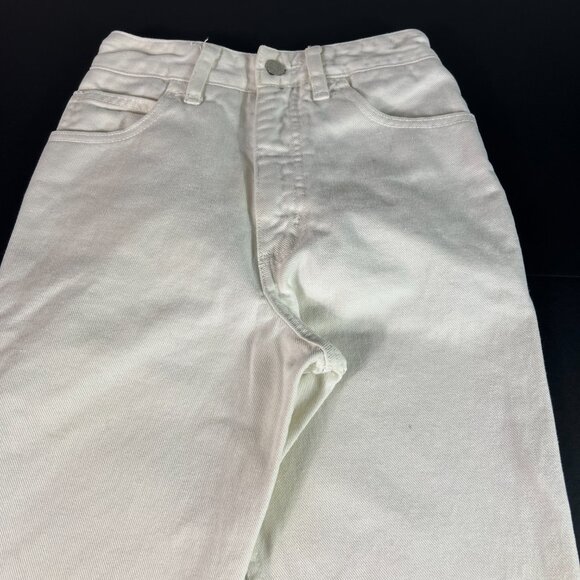 VTG 90s Guess Jeans Womens 24x30* High Rise Straight White Denim USA Made Tag 26 - Picture 6 of 16